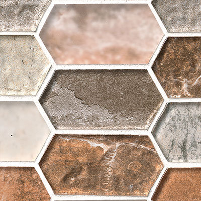 Taos Picket Pattern 12.25 in. x 12.75 in. Textured Glass Mosaic Tile