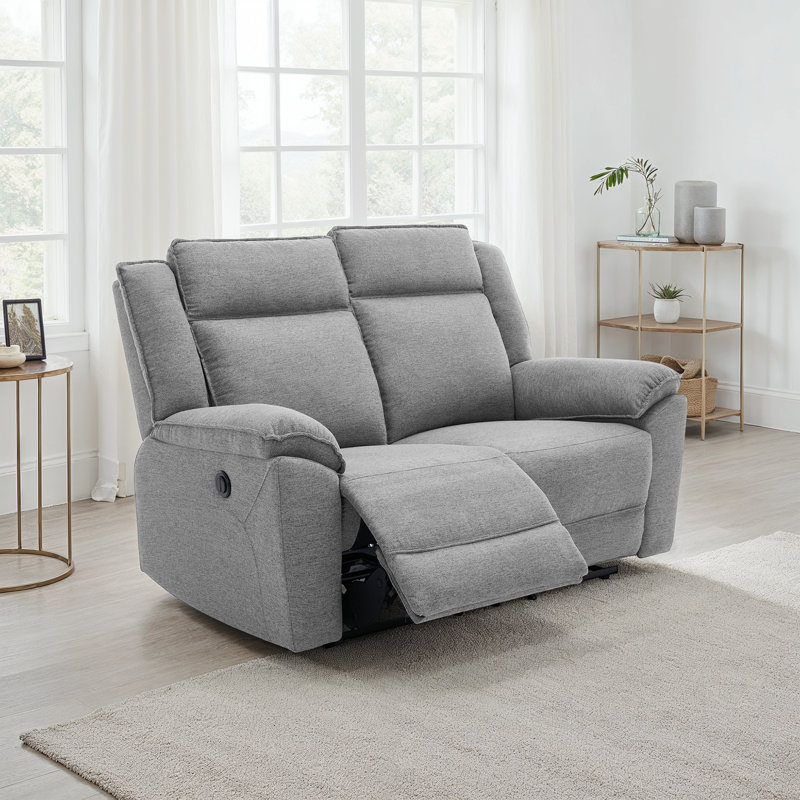 Beola Linen Electric Reclining Sofa, Grey, 2