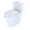 Toilette allongée monobloc TOTO® Aquia® IV à double chasse double 1,28 et 0,9 GPF, WASHLET® + prêt avec CEFIONTECT®, blanc coton