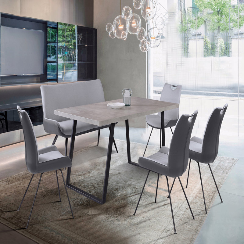 Banc de style contemporain brossé