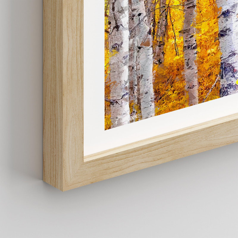 «White Orange Birch Tree Leaf Spring Autumn Forest» sur, Naturel, H 14 po x l 11 po