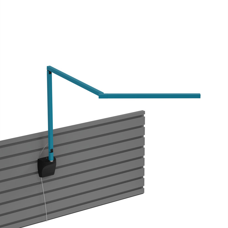 Lampe de bureau Z-Bar Gen 4 avec fixation murale à lattes, 3 500K, H 12,5 po x l 25,6 po x P 7,5 po, Bleu koncept