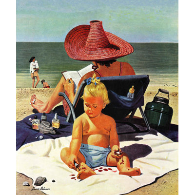 «Baby and Nail Vernis» par Stevan Dohanos, reproduction sur toile tendue