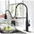 Touch Kitchen Faucet With Pull Down - Matte Black Design, Stainless Steel Constituted, 360 Rotating Spray For All-Around Sink Cleaning Protocol, Corrosion And Rust Feature, Easy Water Regulation-1193870730