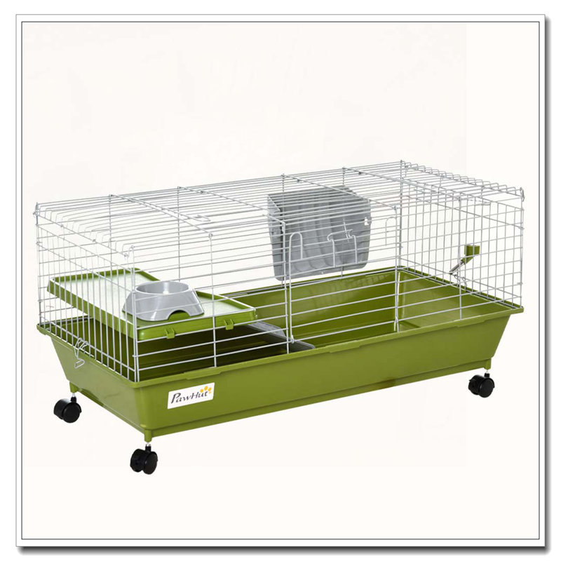 Cage à roulettes pour petits animaux, Vert