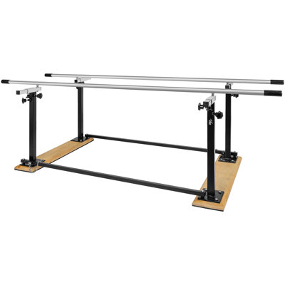 350 lbs. Capacity 7 ft. Steel Foldable Physical Therapy Parallel Bars with Adjustable Height
