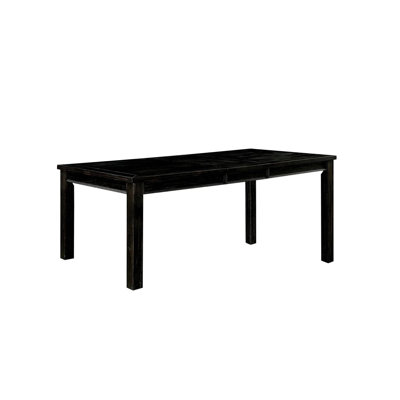 84" W Rustic Dining Table, Antique Black