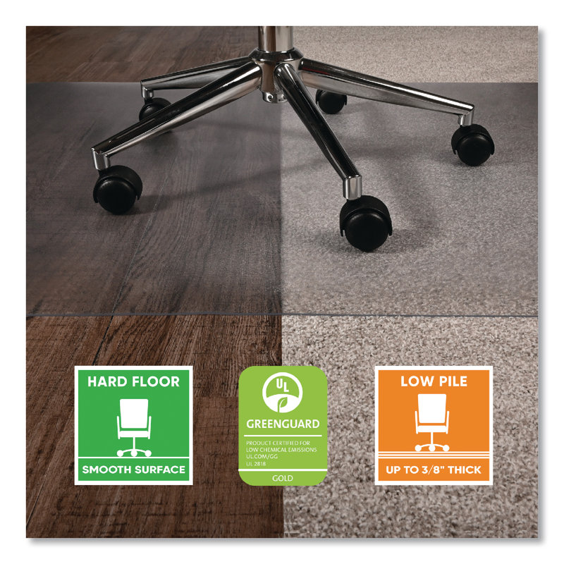 SuperGrip Chair Mat, Rectangular, 48 x 36, Clear, Ships Rolled SuperGrip Chair Mat, Rectangular, 48 x 36, Clear, Ships Rolled