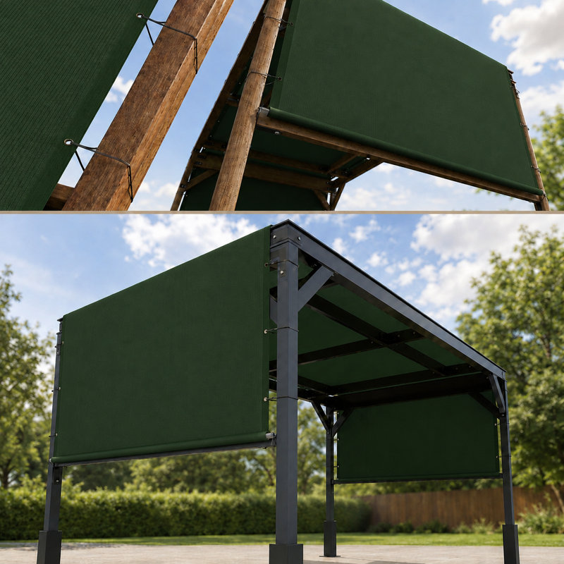 Auvent de remplacement pour abat-jour haute densité avec tige lestée en acier inoxydable Colourtree, 4 pi x 17 pi, Vert