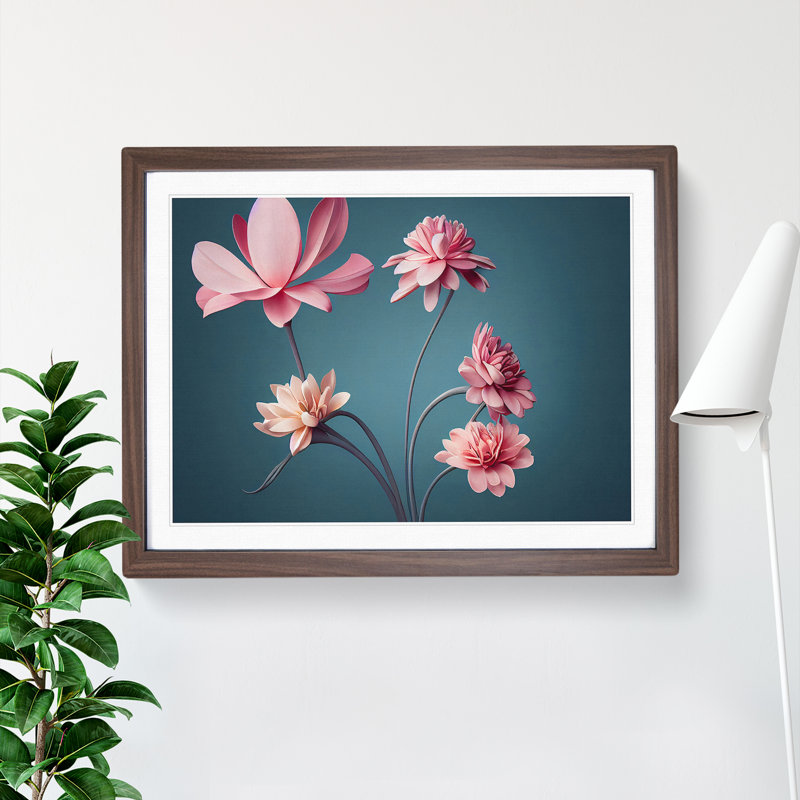 Unbelievable Flowers - Framed Print, 25cm H x 34cm W x 2cm D, Walnut