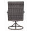 2 pièces Chaise de salle à manger pivotante en osier pour l'extérieur - Chaise en coton lavé à l'eau. Structure en fer robuste pour une utilisation en tout temps dans le patio, chaise