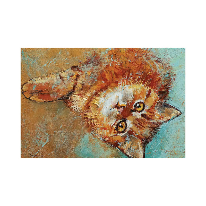 Little Tiger 1 Piece Wrapped Canvas Painting, 20.32 cm H x 30.48 cm W