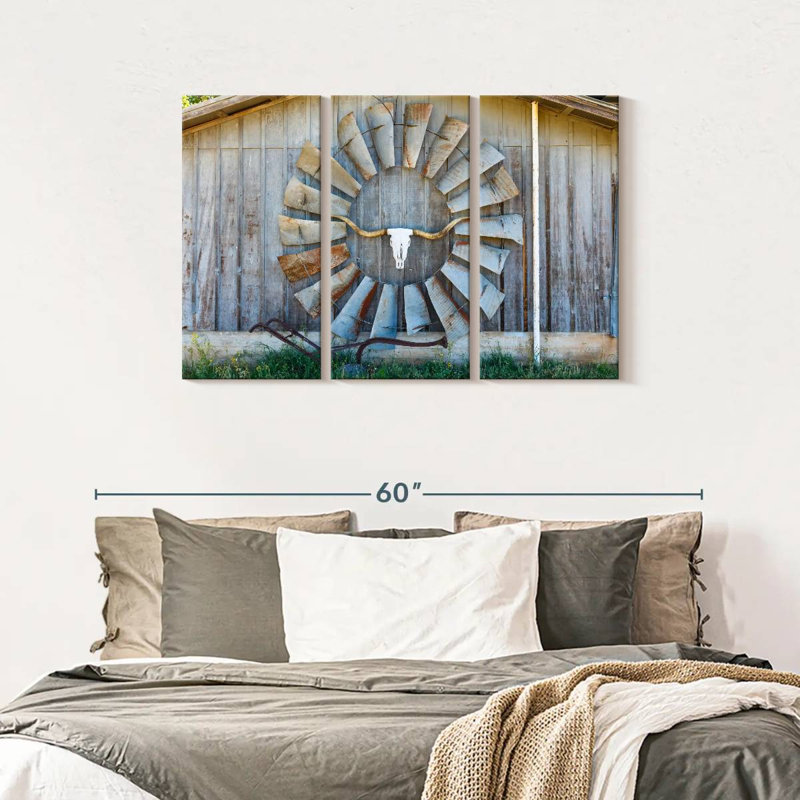 Ensemble de 3 pièces Texas Barn, H 28 po x l 45 po x P 1,25 po