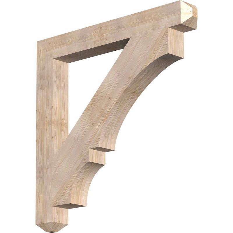 Balboa Craftsman Bracket, 6" W x 34" D x 38" H, Rough Sawn Douglas Fir