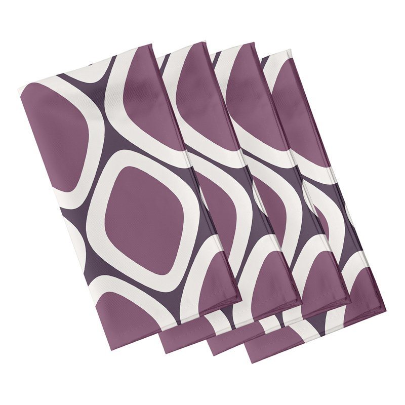 Laronzo Geometric Napkins, Purple