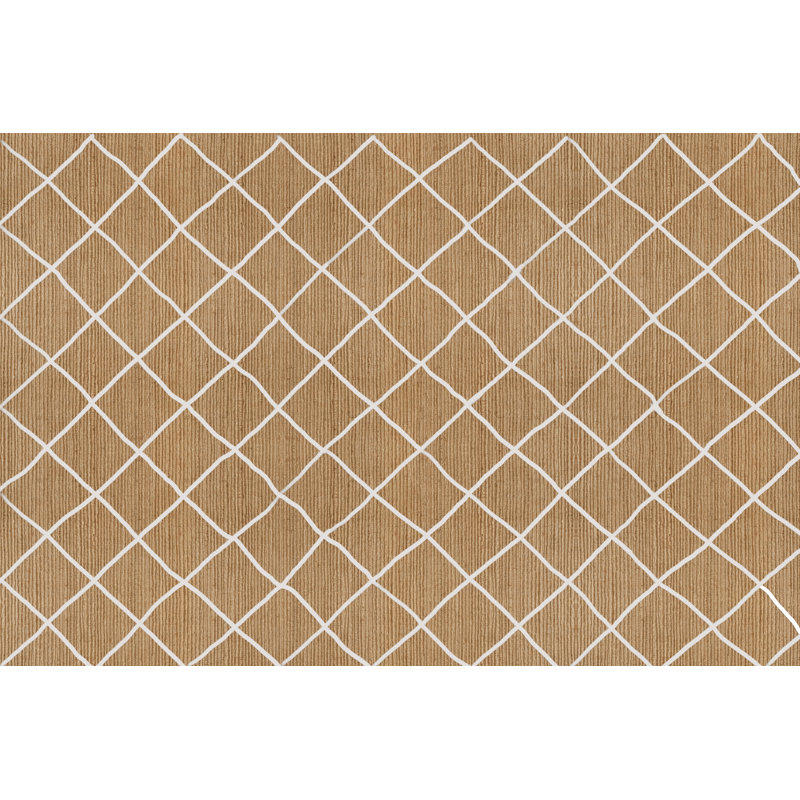 Rosemellia Vinyl Machine Printed Area Rug, Rectangle 5'3" x 7'10.5"
