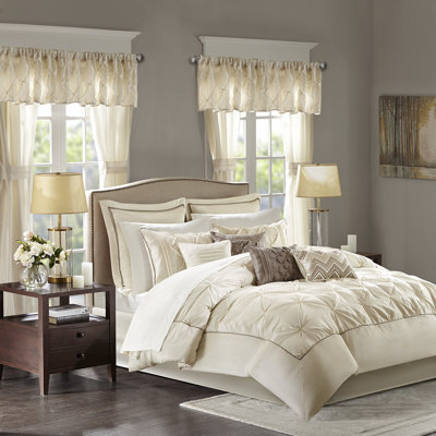 Steele 24-Piece Faux silk Polyoni Tufted Room in a Bag