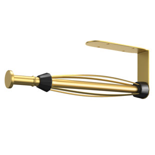 Brushed Gold Brass Paper Towel Holder Stand for Kitchen Countertop & Dining  Room