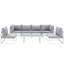 Ensemble de canapé modulaire d'extérieur 7 pièces Fortuna Fortuna-1042212478-1042212479
