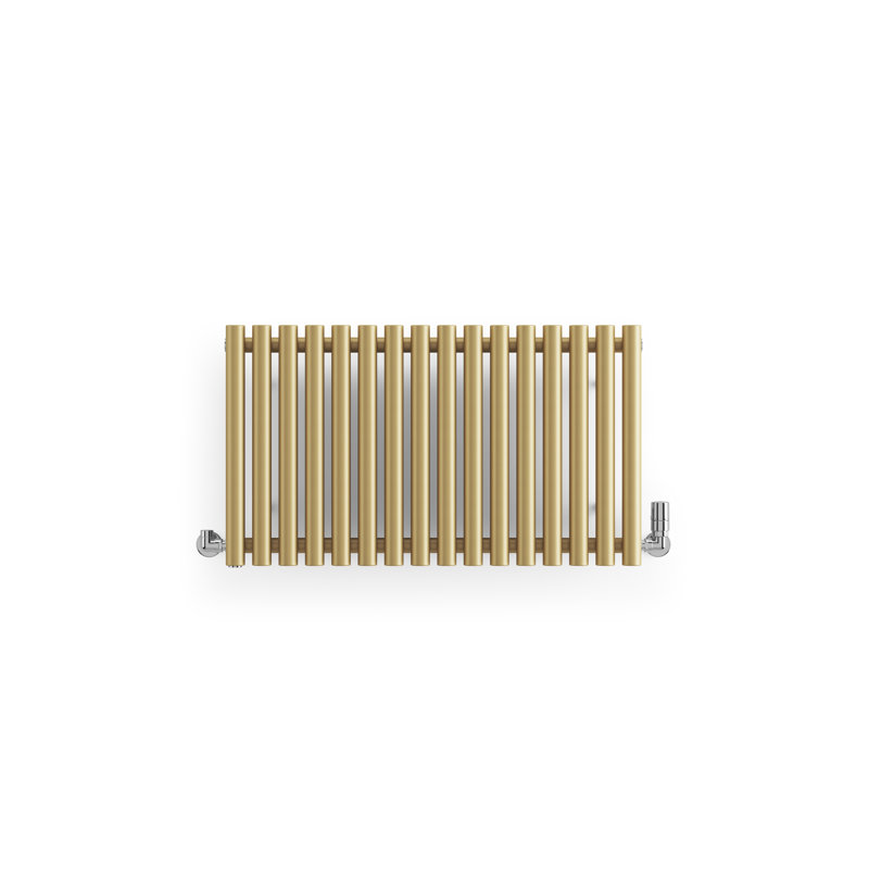 Rolo Room, 500h x 865w (mm), Horizontal, Designer Radiator, Gold