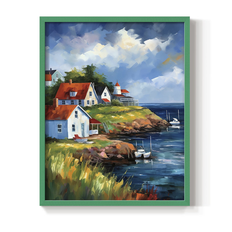 «LANDSCAPES Series CCLxxxx», reproduction encadrée - bois massif, Vert, H 15 po x l 12 po
