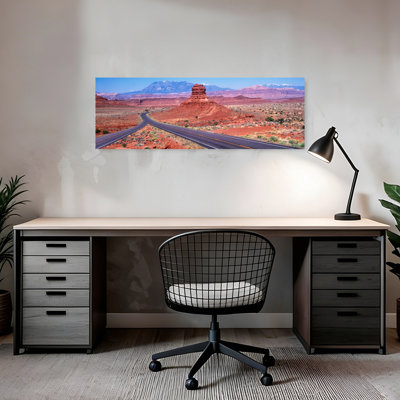 Fork In Road, Red Rocks, Red Rock Country, Utah, Usa Abstract Contemporary Landscape Nature Wall Art
