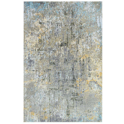 Hand Woven Silk and Wool Area Rug