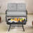 2 - Person 49cm Long Bistro Set With Padded Cushions And Table
