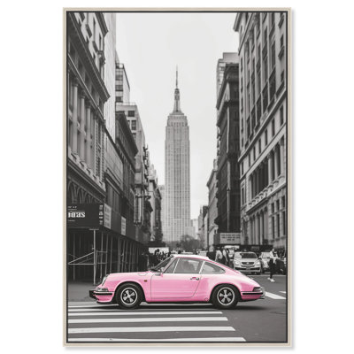 Pink in the Cityscape Canvas Photo Art Prints by Art Remedy