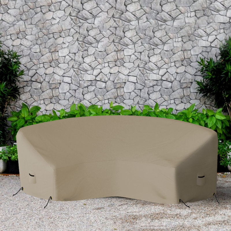 Weatherproof Patio Curved Sectional Sofa Cover, Afrahim Curved Patio Sofa Cover, Cover for Curved Sofa