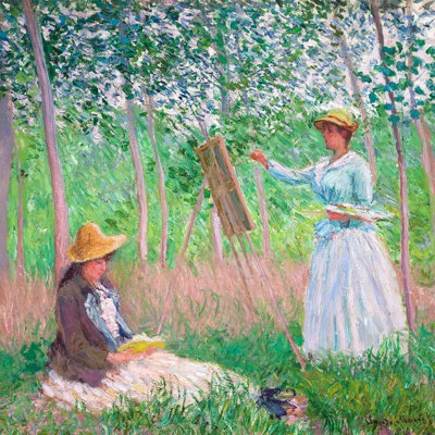 ArtDirect Monet, Claude Gallery Wrapped Canvas Art Titled: In the Woods at Giverny