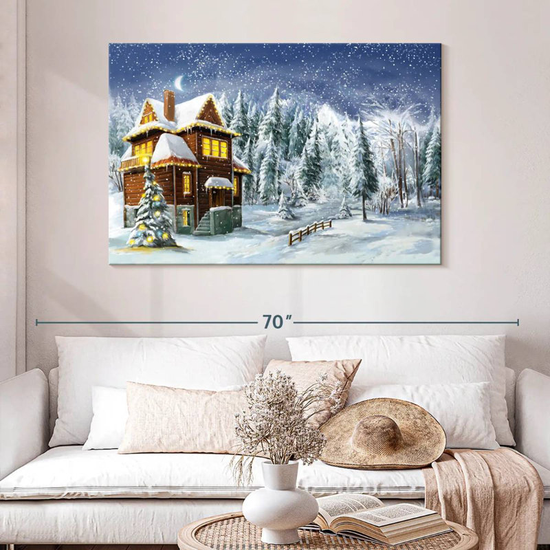 Chalet de Noël, H 32 po x l 48 po