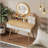 Makeup Vanity Desk With 3 Adjustable Lighted Mirror With Solid Wood Table Feet , Dressing Table Set With 4 Drawers And 3 Open Shelves  For Small Space Bedroom