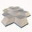 Hexagon Marble tile, marble, natural marble, for wall, OL textured finished, 3D fluted marble, natural stone, 1 box 12 pcs-112008014