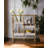Gold & White Washed Finish Serving Cart
