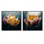 Tulipe gracieuse jaune - ensemble de 2 tulipes carrées-77536508-77536509