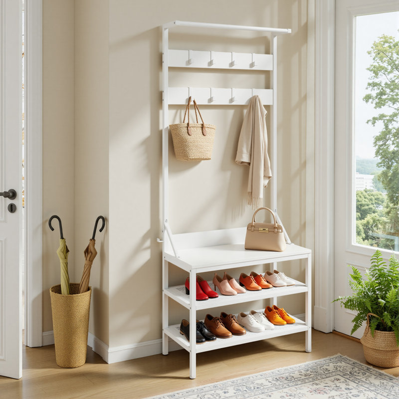 Hall Tree 72cm Wide, White