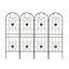 Ensemble de 2 treillis de jardin en métal 71 po x 19,7 po antirouille pour plantes grimpantes