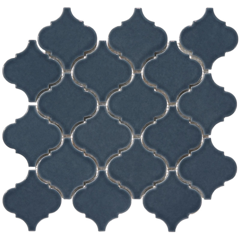 Carrelage mosaïque 3,3 po x 3,4 po, Bleu