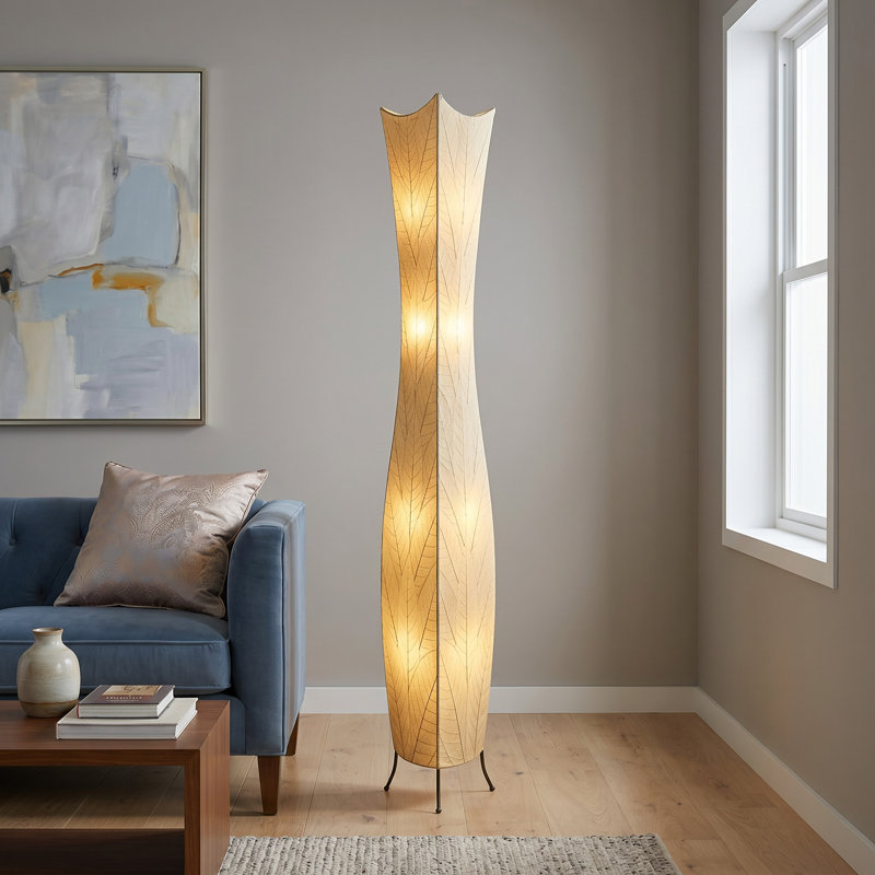 Lampe sur pied 72 po Arbutus, Naturel