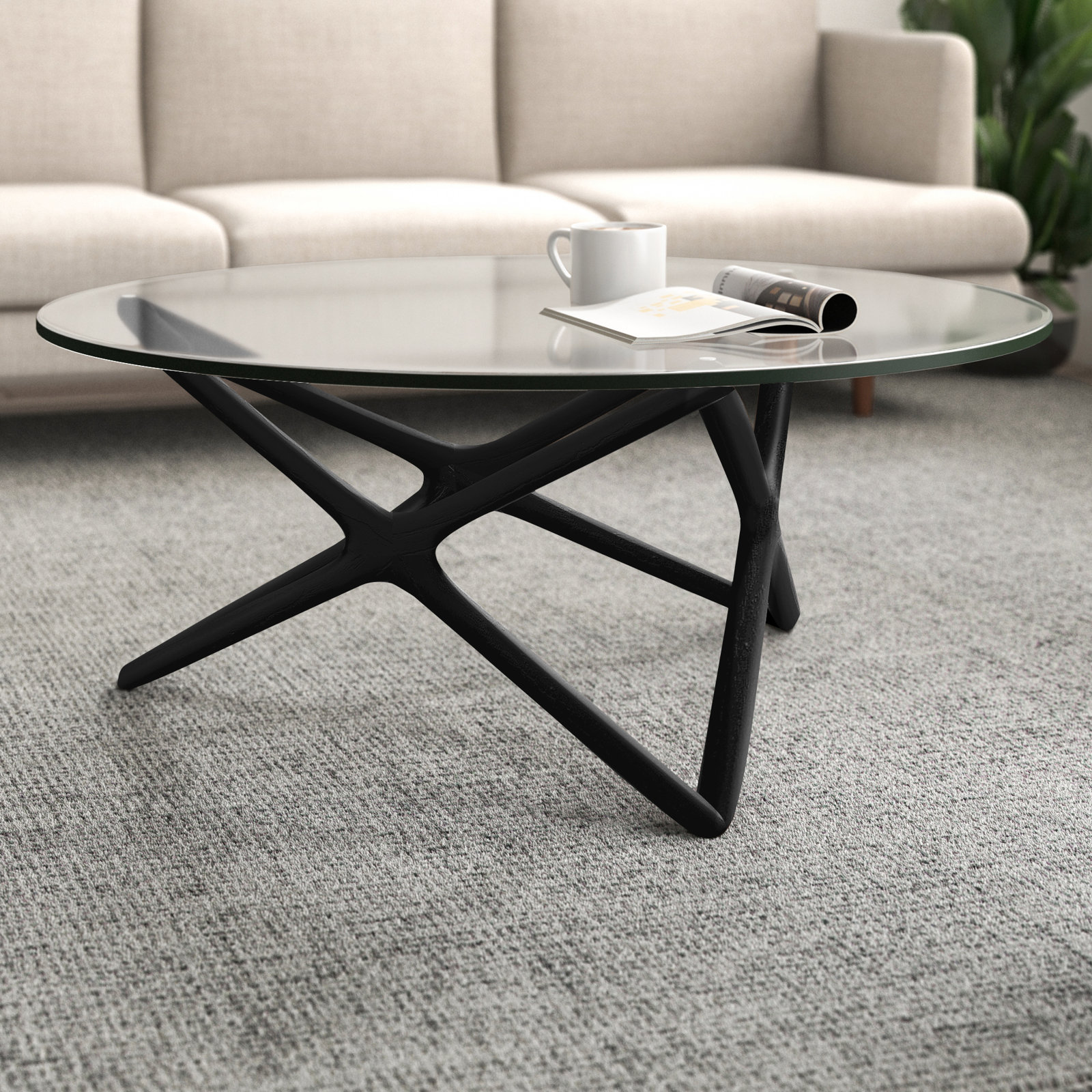 Lark 40" Coffee Table, Black