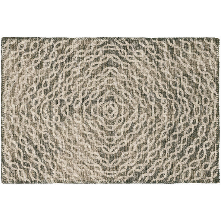 Apollus Chenille Washable Oriental Indoor / Outdoor Rug