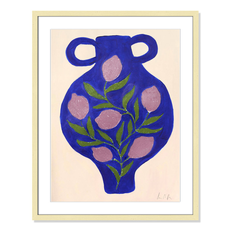 Vase n ° 03 par Camilla Bergqvist, H 29,5 po x l 23,5 po x P 1,25 po, Reproduction encadrée dorée avec passe-partout