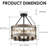 6 - Light Dimmable Drum Chandelier