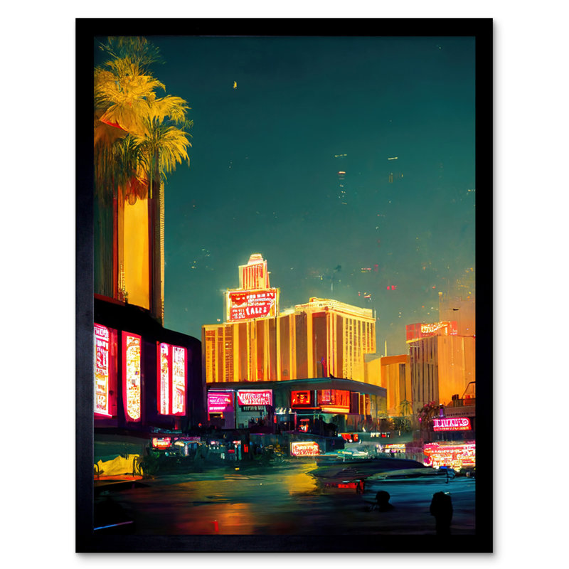 Las Vegas Strip Street Cityscape - Single Picture Frame Print