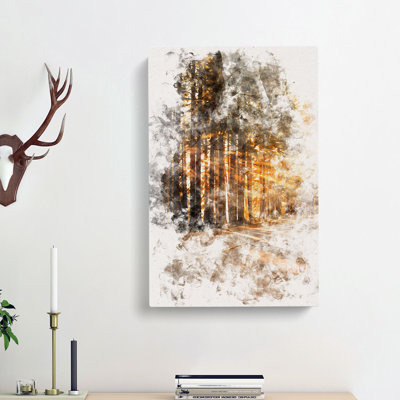 Sunlight Through the Forest - Wrapped Canvas