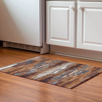 Premium Machine Washable Prisco Copper Rug