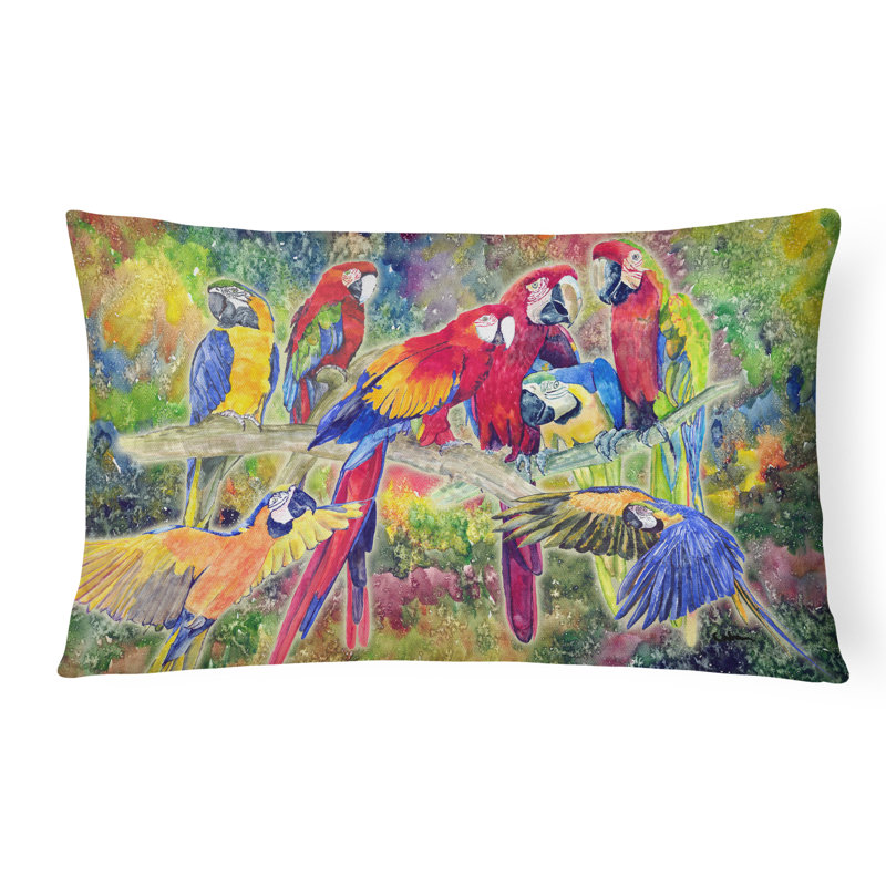 Parrot Indoor/Outdoor Throw Pillow