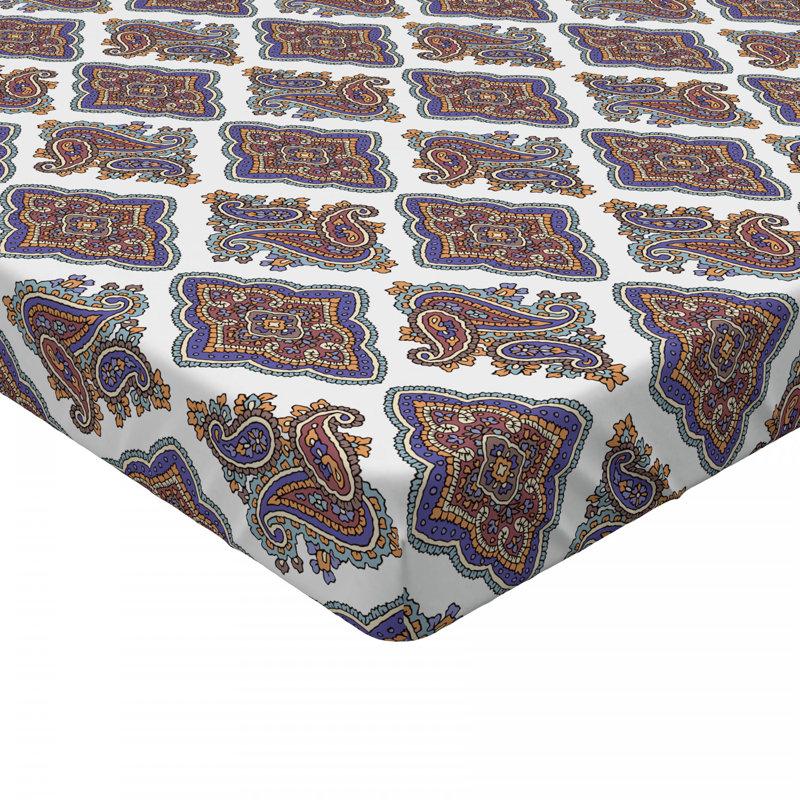 Microfiber Geometric Fitted Sheet, Full Fitted Sheet