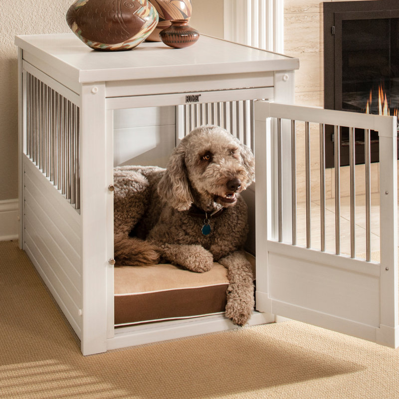 Caisse pour chien Southwood ECOFLEX, Grand (H 28 po x l 24 po x P 35,4 po), Blanc antique